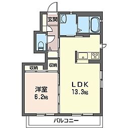 間取図画像 1LDK