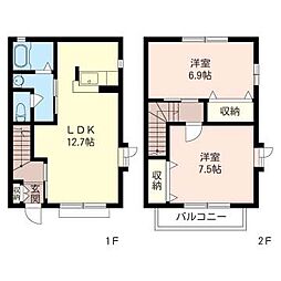ステイタス2 2LDKの間取図画像