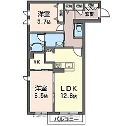 Lumiere 2LDKの間取図画像