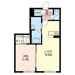 クラヴィエ矢切 1LDKの間取図画像