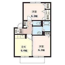 アルシオネ 2DKの間取図画像