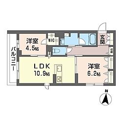 アルバ 2LDKの間取図画像