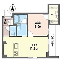 レ・アール トキワ 1LDKの間取図画像