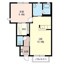 アグネス 1LDKの間取図画像