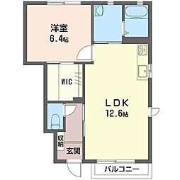 コンフォールC 1LDKの間取図画像