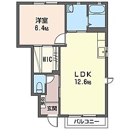 コンフォールC 2DKの間取図画像
