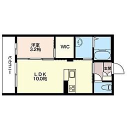 BeFirst南町 1LDKの間取図画像
