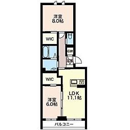 RitzGarden元吉田 2LDKの間取図画像