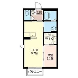 アルファSouth 1LDKの間取図画像