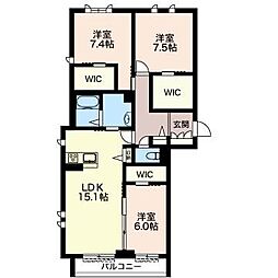 RitzGarden元吉田 3LDKの間取図画像