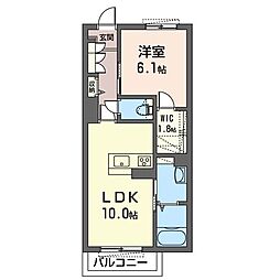 メゾンセラヴィ 1LDKの間取図画像