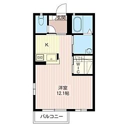グランパオ ワンルームの間取図画像