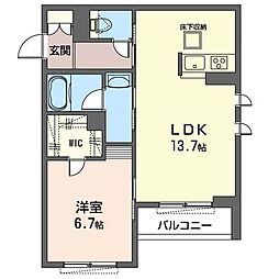 RICHFIELD 1LDKの間取図画像