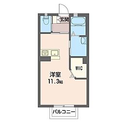 サニーフラット ワンルームの間取図画像