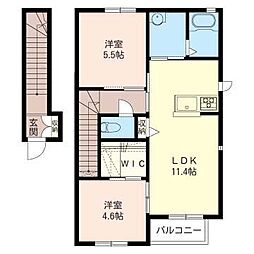 Sクラヴィエ2 2LDKの間取図画像