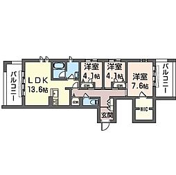 間取図画像 3LDK