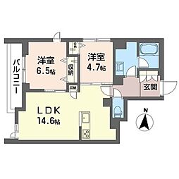 リネア 2LDKの間取図画像