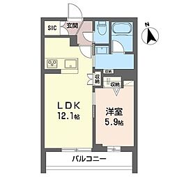メゾン グレイス 1LDKの間取図画像