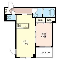 fortunato 1LDKの間取図画像