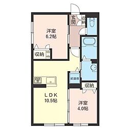 グレイスコート 2LDKの間取図画像