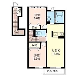間取図画像 2LDK