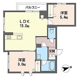 Nレジデンス 2LDKの間取図画像