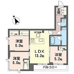 セルディーナ プリマ 3LDKの間取図画像