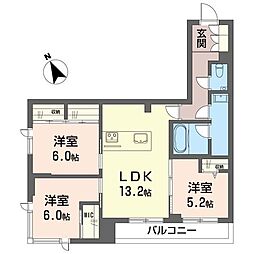 セルディーナ プリマ 3LDKの間取図画像