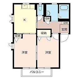 マグノリアガーデン 2Kの間取図画像
