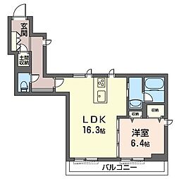 フォルトゥーナ 1LDKの間取図画像