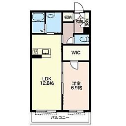 U'sレジデンス南行徳 1LDKの間取図画像