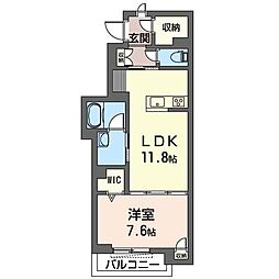 ロイヤルパレス黒砂台 1LDKの間取図画像