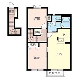 グレンビィー上座 2LDKの間取図画像