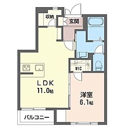 アピア習志野B 1LDKの間取図画像