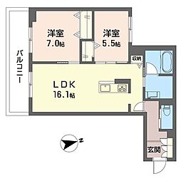 間取図画像 2LDK