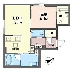 ネイビーコート 1LDKの間取図画像