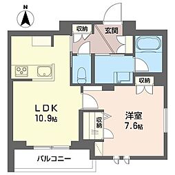 アルストラーレ 1LDKの間取図画像