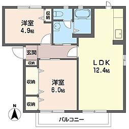 間取図画像 2LDK