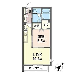 クラヴィエMO 1LDKの間取図画像