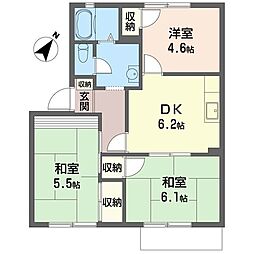 ウインハイツC 3DKの間取図画像