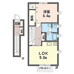 ハイツフォレストM 1LDKの間取図画像
