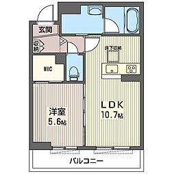 クレアフェリオ 1LDKの間取図画像