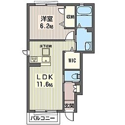 エクセラン1 1LDKの間取図画像