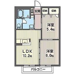 ディアス・プラザ 2LDKの間取図画像