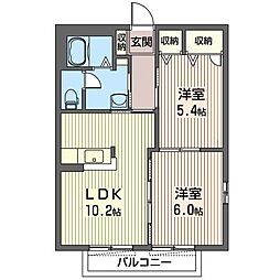ディアス・プラザ 2LDKの間取図画像