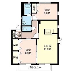 SugayaVillage5 2LDKの間取図画像