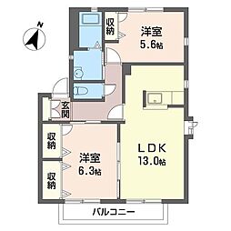 SugayaVillage5 2LDKの間取図画像