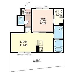 コンフォール 1LDKの間取図画像
