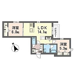 間取図画像 2LDK