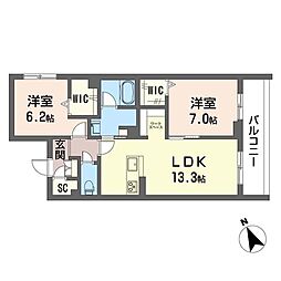 間取図画像 2LDK